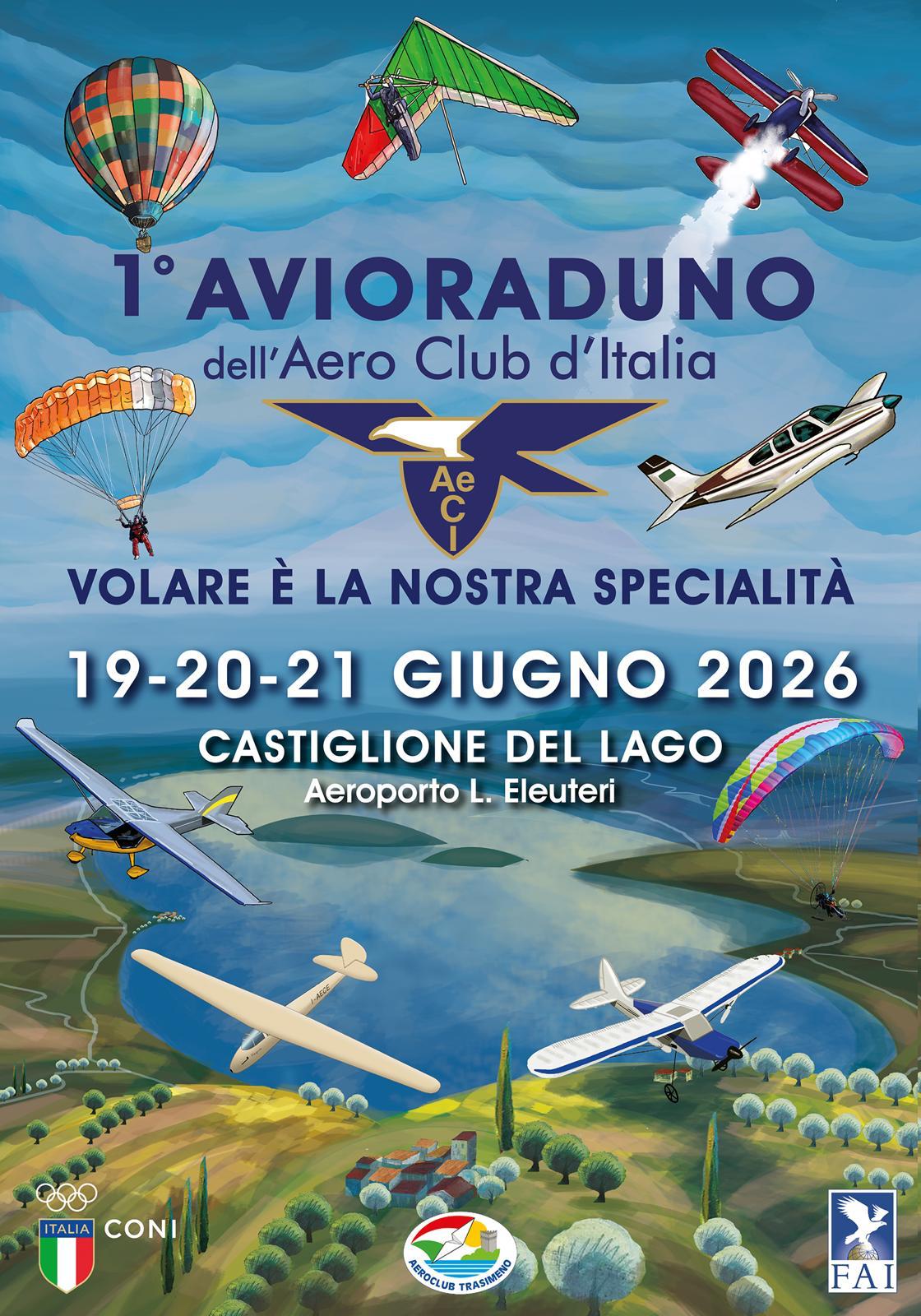 1° avioraduno Castiglione del Lago
